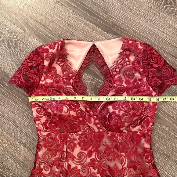 BHLDN Red and Tan Lace ‘Elaine’ Dress by Hitherto - Picture 6 of 11